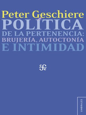 Política de la pertenencia - ebook